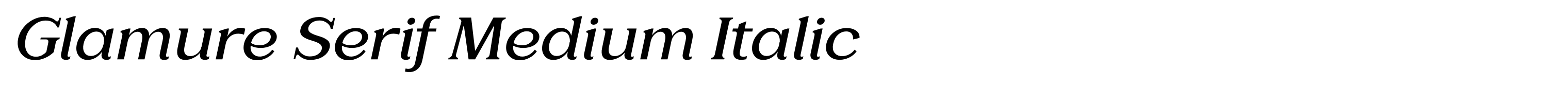 Glamure Serif Medium Italic